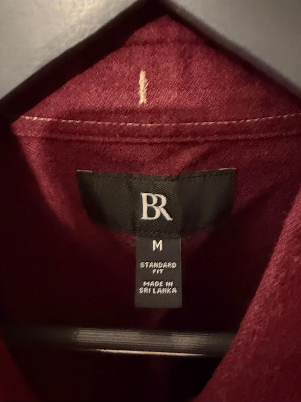 Banana Republic Men's Burgundy Lightweight Button-Up Shirt Jacket